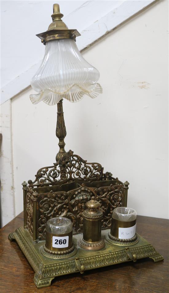 A table lamp / stationery stand